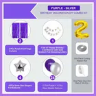 2nd Happy Birthday Balloon Decoration Kit, Purple, Set of 1
