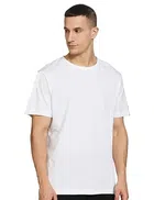 Half Sleeves Solid T-Shirt for Men (White, M)