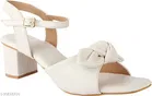 Shoetopia White Stiletto Open Toe Heels 