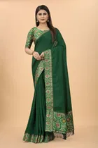 Women's Saree with Unstitched Blouse 