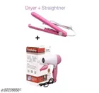 Plastic Hair Dryer with Straightener 