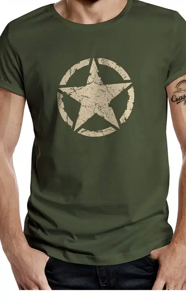 Half Sleeves T-shirt for Men (Green, XL)