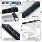 Oddy Transprent Zipper Pencil Pouch, Pen Case Document Pouch Travel Bags for School Office Supplies 