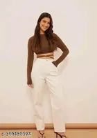 Lycra Top for Women, Brown 