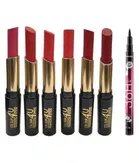 Lenon Black Eyeliner 36 Hrs & Matte Lipstick Multicolor 