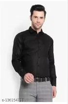 Cotton Blend Solid Full Sleeves Shirt for Men 