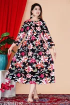 Rayon Printed Anarkali Kurti for Women 