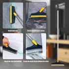 Enmora 2 in 1 Floor Cleaning Brush with Wiper with Long Handle 120°Handle Fiber Brush with Holder 