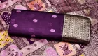 Litchi Silk Zari Woven Saree for Women, Purple 
