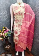 Silk Blend Punjabi/All Over Suits Semi-Stitched Suits 