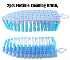 Multipurpose Flexible Cleaning Brushes (Multicolor, Pack of 2)