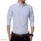 Cotton Blend Solid Full Sleeves Shirt for Men 