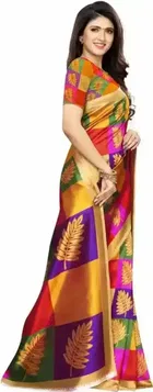 शारदा क्रिएशन मैसूर सिल्क प्रिंटेड साड़ी 