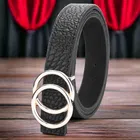 Artificial leather Belt for Women (Black, Free Size)