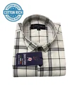 Cotton Blend Full Sleeves Chequered Shirt for Men 