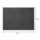 Crosshatch Charcoal Grey Non-Slip Rubber Backing Doormat [40x60 cm]