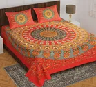 Cotton Rajasthani Jaipuri Double Bedsheet with 2 Pillow Covers 