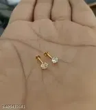 Gold Plated Alloy Nosepins for Women, Gold, Pack of 2