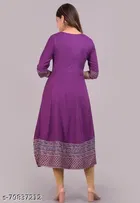 Anarkali Rayon Printed Kurti for Women 