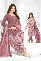 Crepe Floral Punjabi Suits for Women 