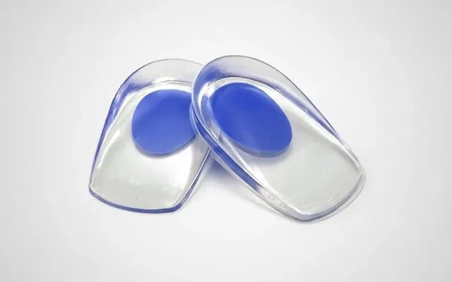 Silicon Heel Pad for Heel Ankle Pain, Heel Spur Shoe Support Pad for Men and Women Shock Cushion Pad for Heels (BLUE, Pack of 1)