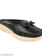 Solid Synthetic Loafers for Girls 