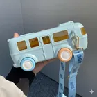 Plastic Bus Shape Sipper Bottle for Kids, Multicolor 