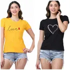 Round Neck Printed T-Shirt for Women & Girls 