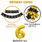 6th Happy Birthday Balloon Decoration Kit, Black, Set of 1