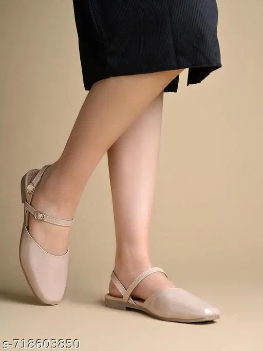 Shoetopia Ballerinas Beige Patent Leather IND-6