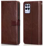 realme RMX3241 / 8 5G Artificial Leather Mobile Flip Cover 