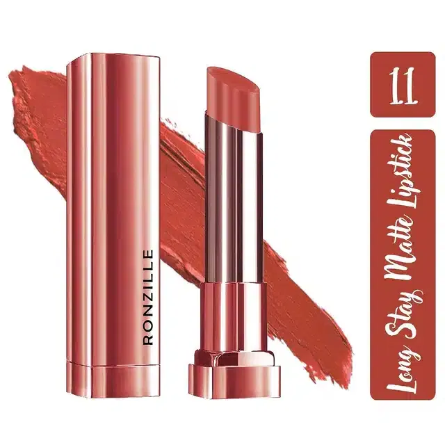 Ronzille Matte Lipstick (Geranium Pink)