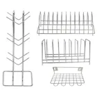 Stainless Steel Cup Stand & 2 Pcs Plate Stand with Utensil Holder 