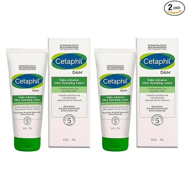 Cetaphil DAM Daily Advance Ultra Hydrating Lotion (Pack of 2, 100 ml)