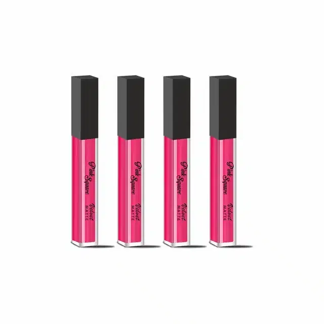 Liquid Matte Lipstick (Pack of 4, Pink)