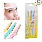 Plastic Face Hair Removal Razor for Women (Multicolor, Pack of 3)