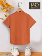 Solid Cotton Blend Mandarin Neck T-Shirt for Boys 