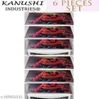 KANUSHI® PVC Fridge Multi Purpose Mats / Fridge Mats Set Of 6 / Refrigerator Mats Set
