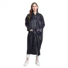 Solid Overcoat with Hoods and Side Pocket Raincoat for Women 