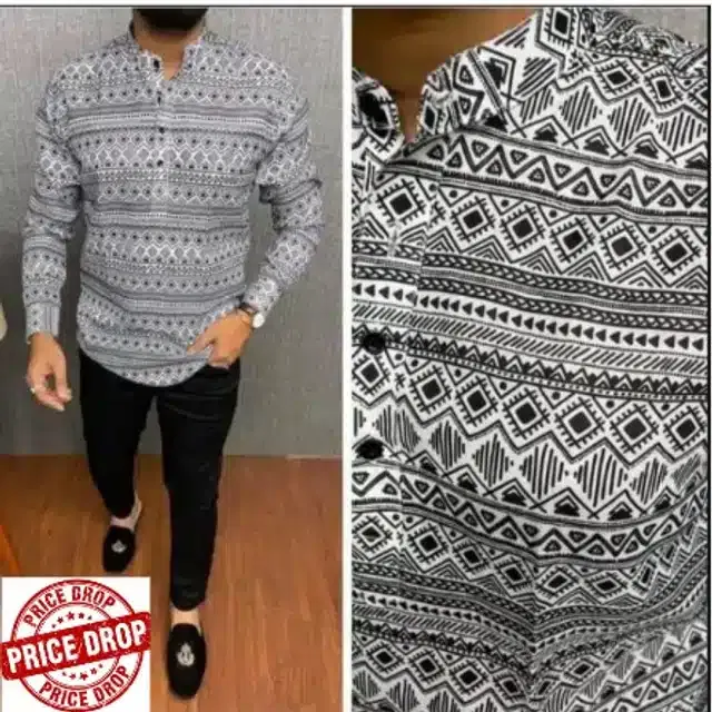 Casual Shirt for Men (Black, XXL)