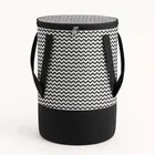 Canvas Laundry Basket,Black,  