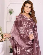 Crepe Floral Punjabi Suits for Women 