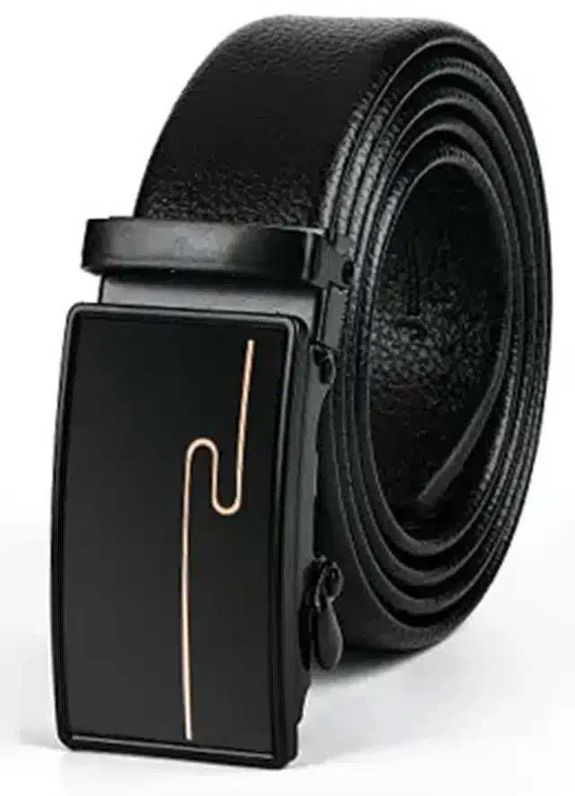 Synthetic Casual Belt for Men (Black)