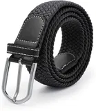 Braided Belt with Tang Closure for Men, Black