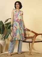 Tie Up Georgette Kurti for Women 
