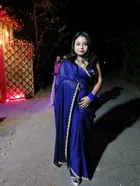 Chiffon Solid Saree for Women 