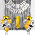 1st  Happy Birthday Balloon Decoration,White,Set Of 1