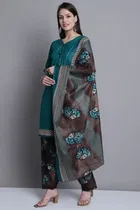 Cotton Printed Kurta with Pant & Dupatta 