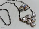 Alloy Mangalsutra With Earring for Women, Black