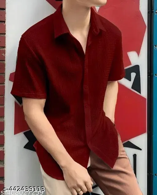 Shirts for Men (Red, L)